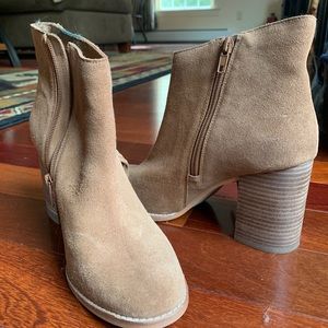 Tan Suede Booties